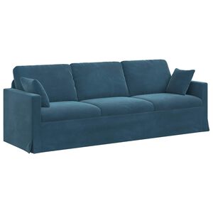 vidaXL Kavč Modra 228 x 78 x 80 cm Žamet