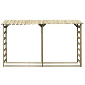 vidaXL Lopa za shranjevanje drv 300x44x176 cm impregnirana borovina