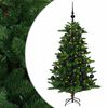 vidaXL Umjetno božično drevo z okrasnimi kroglami 120 cm 150 LED