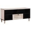 vidaXL TV omarica Beljen bel 100 x 33 x 46 cm Masiven les manga