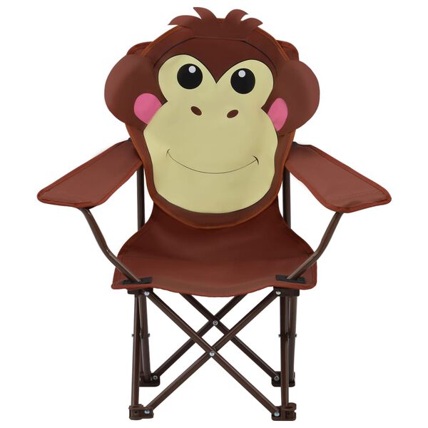 vidaXL Otro&scaron;ki vrtni stoli 2 kosa rjavo blago