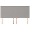 vidaXL Vzglavje za posteljo svetlo sivo 200x5x118/128 cm blago