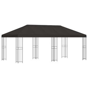vidaXL Paviljon s stenami 6 x 3 m Antracit Poliester in jeklo 190