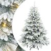 vidaXL Umestno božično drevo med 150 LED Bela 120 cm PE in PVC