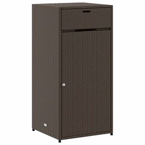 vidaXL Vrtna omara za shranjevanje rjava 55x55x111 cm poli ratan