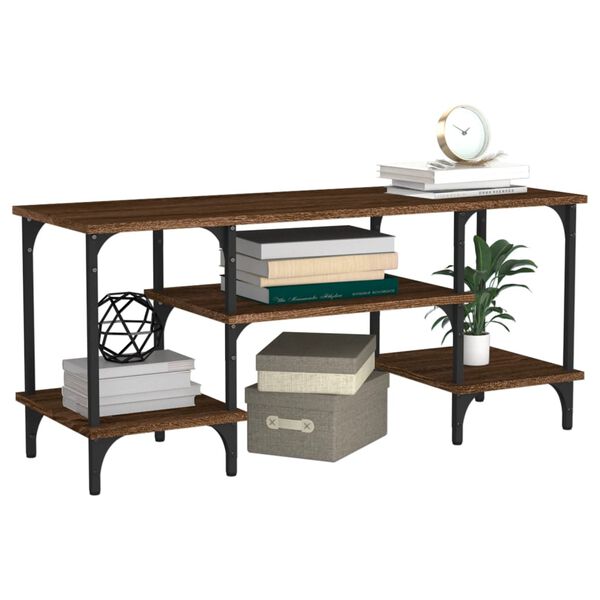 vidaXL TV omarica rjav hrast 102x35x45,5 cm inženirski les