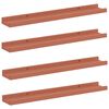 vidaXL Stenska polica 4 kos Rdeča 60 x 9 x 3 cm Inženirski les