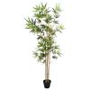 vidaXL Umetno bambusovo drevo Zelena 75,5 x 18 x 175 cm