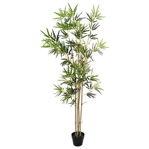vidaXL Umetno bambusovo drevo Zelena 75,5 x 18 x 175 cm