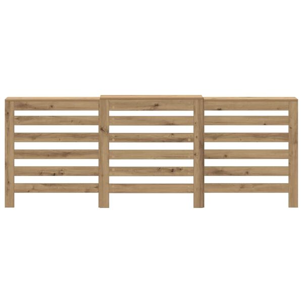vidaXL Pokrov za radiator hrast 205x21,5x83,5 cm inženirski les