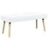 vidaXL Bench z kanalnim oblazinjenjem Bela 110 x 40 x 46 cm Blago
