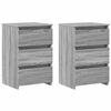 vidaXL Nočna omarica 2 kosa siva sonoma 40x35x62,5 cm konstruiran les