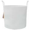 vidaXL Košara za shranjevanje bela Ø40x35 cm bombaž