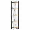 vidaXL Knjižna omara 5-nadstropna 40x30x180 cm trden mangov les