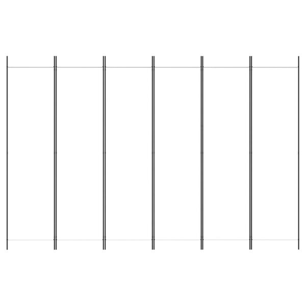 vidaXL Paravan 6-delni bel 300x200 cm blago