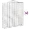 vidaXL Obokane gabion ko&scaron;are 13 kos 200x50x220/240 cm pocinkano železo