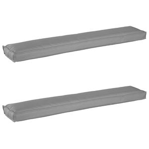 vidaXL Set blazin za palete 2 kos Oxford blago Siva 200 x 40 x 8 cm