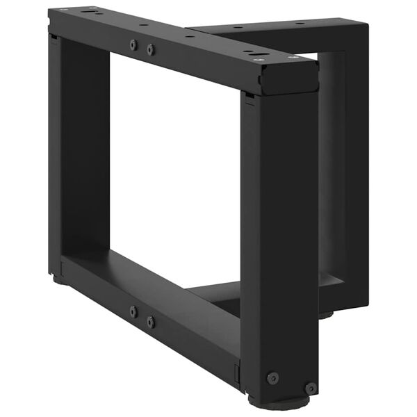 vidaXL Noge za klubsko mizico v obliki črke T, 2 kosa, črne, 50x25x(30-31) cm, jeklo