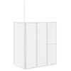 vidaXL Stena za tu&scaron; L oblike 70x120x137 cm 4 paneli zložljiva