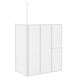 vidaXL Stena za tu&scaron; L oblike 70x120x137 cm 4 paneli zložljiva