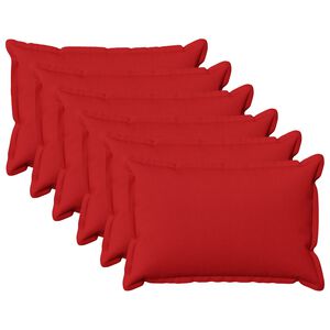 vidaXL Prevleka za blazino 6 pcs HOUTEN Rdeča 40 x 60 cm Lažni lanu