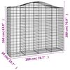 vidaXL Obokane gabion košare 10kosi 200x50x160/180 cm pocinkano železo