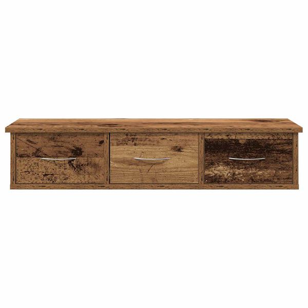 vidaXL Stenska omara Old Wood 88x26x18,5 cm Inženirski les