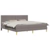 vidaXL Posteljni okvir z vzmetnico Taupe 200 x 200 cm Poliester