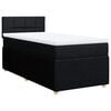 vidaXL Box spring postelja z vzmetnico črna 100x200 cm blago