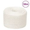 vidaXL Delovna vrv bela 12 mm 50 m polipropilen