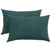 vidaXL Blazine za kavč 2 pcs Temno zelena 60 x 40 cm Žametna tkanina