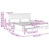 vidaXL Konstrukcija postelje Umetni hrast 180 x 200 cm Konstruiran les