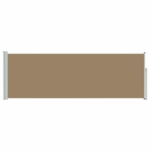 vidaXL Zložljivo stransko senčilo Taupe 500 x 100 cm Poliester