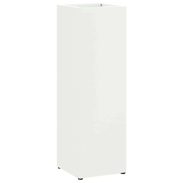 vidaXL Stojalo za dežnik Bela 15,5 x 15,5 x 49 cm Kovina