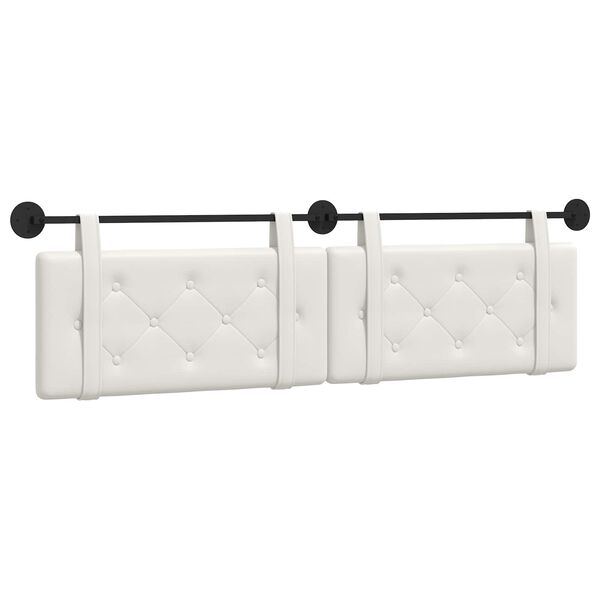 vidaXL Visoki naslon za glavo Bela 190 x 55 x 5 cm Umjetno usnje