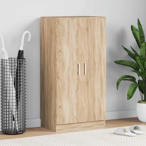 vidaXL Omarica za čevlje s 7 policami hrast