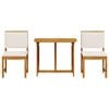 vidaXL Vrtnik Bistro Set 3 pcs Rjava Trden akacijev les
