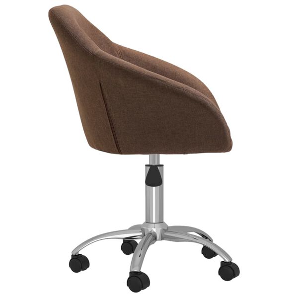 vidaXL Vrtljivi jedilni stoli 4 kosi rjavo blago