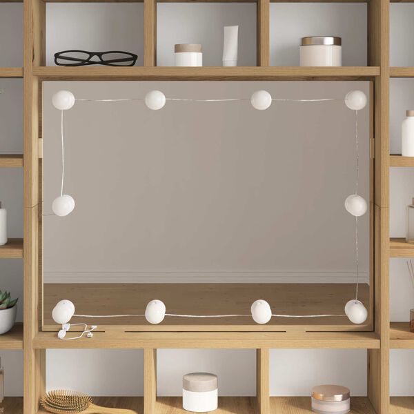 vidaXL Ogledalni luči 12 pcs Bela 4.5 x 4.5 x 4.8 cm Plastika