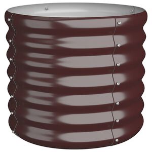 vidaXL Visoka greda iz cinkanega jekla 40x40x36 cm rjava