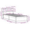 vidaXL Posteljni okvir brez vzmetnice bel 75x190 cm trdna borovina