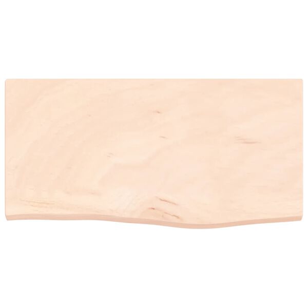 vidaXL Stenska polica 60x30x2 cm neobdelana trdna hrastovina