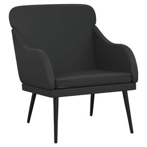 vidaXL Naslanjač črn 63x76x80 cm umetno usnje