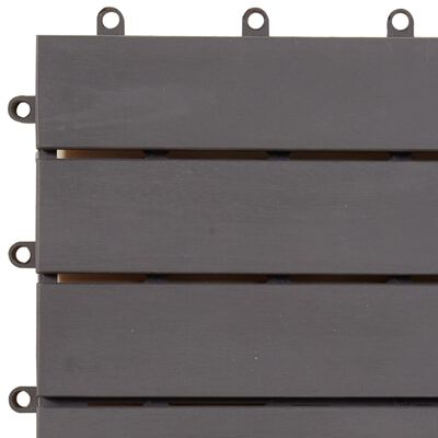 vidaXL Talne plošče 30 kosov sive 30x30 cm trden akacijev les