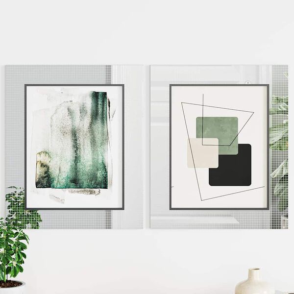 vidaXL Mozaik zrcalnih plo&scaron;čic 3 pcs srebrna 100 x 4 cm Steklo