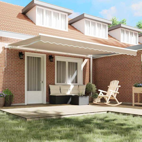 vidaXL Nadomestno platno za tendo Bež 430 x 345 cm Poliester