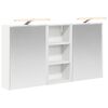 vidaXL Komplet omaric za kopalnico 3 kos 116 x 16 x 62,5 cm