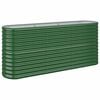vidaXL Visoka greda iz cinkanega jekla 152x40x68 cm zelena