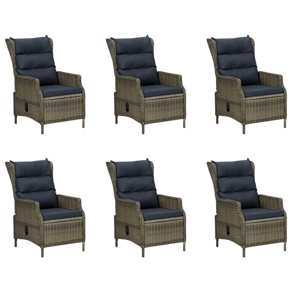 vidaXL Vrtna jedilna garnitura 9-delna rjava