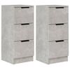 vidaXL Komode 2 kosa betonsko sive 30x30x70 cm konstruiran les